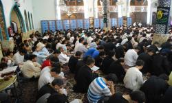 تصاویری ازمراسم نمازجماعت، سخنرانی و قران به سر ودیگر مراسم ها در مسجد امام حسین(ع)درشبهای قدرماه مبارک رمضان